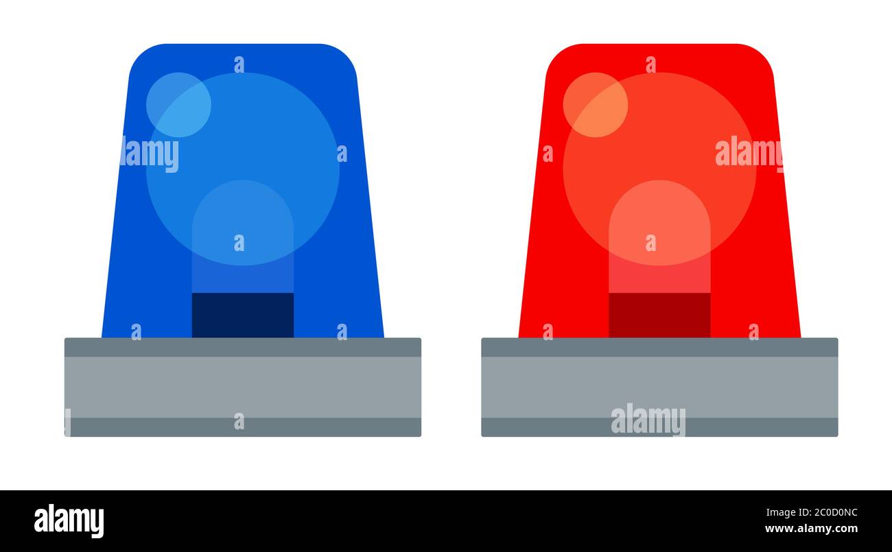 Police car flashing lights Cut Out Stock Images & Pictures Alamy