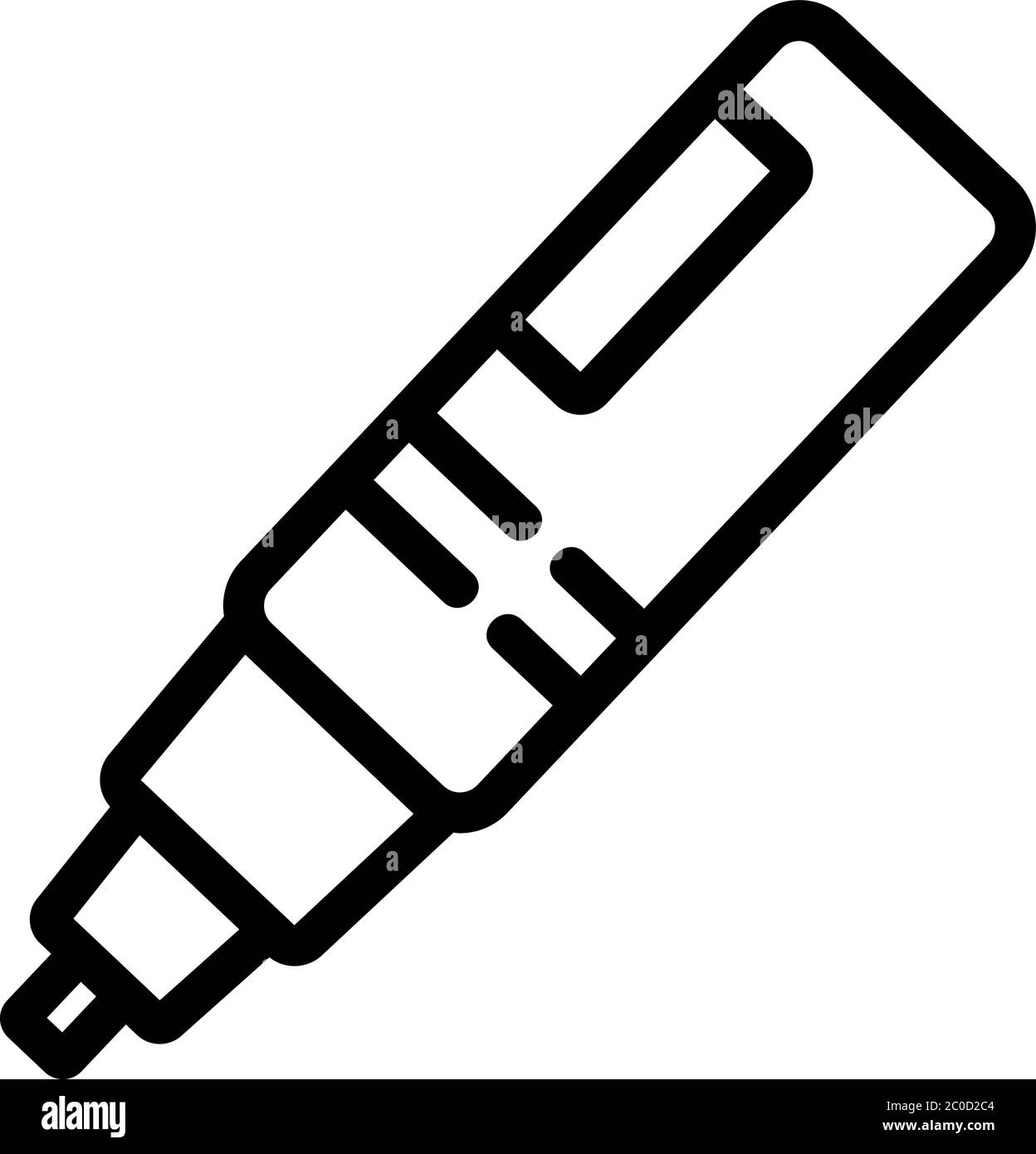 3d pen engineering device icon vector outline illustration Stock Vector ...
