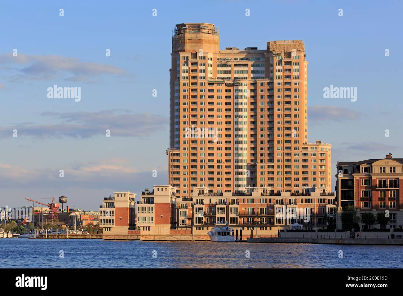 Apartment tower near Federal Hill, Inner Harbor, Baltimore, Maryland