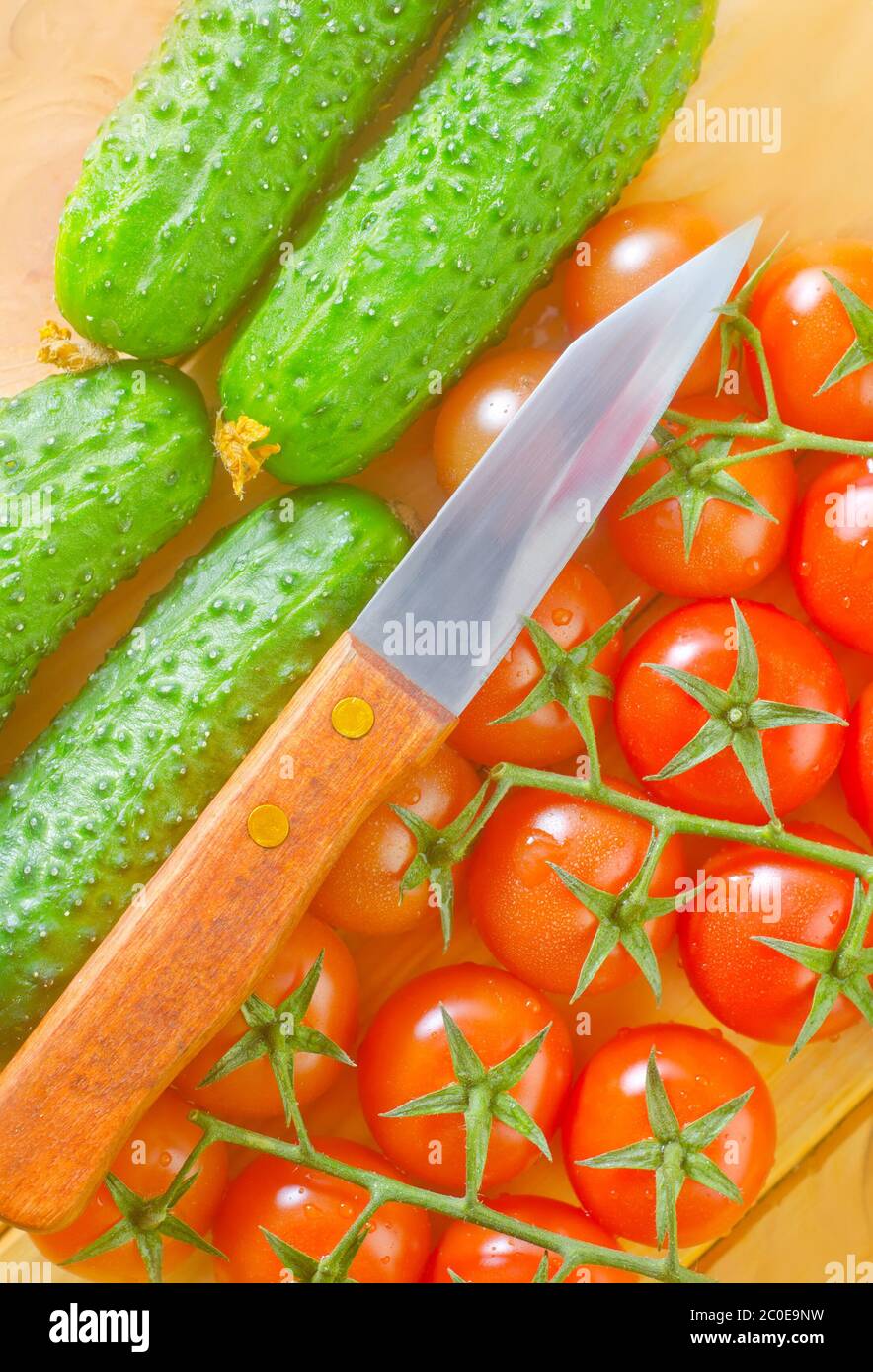 cucumber and tomato Stock Photo - Alamy