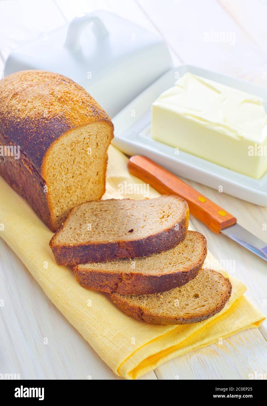 butter and bread Stock Photo Alamy