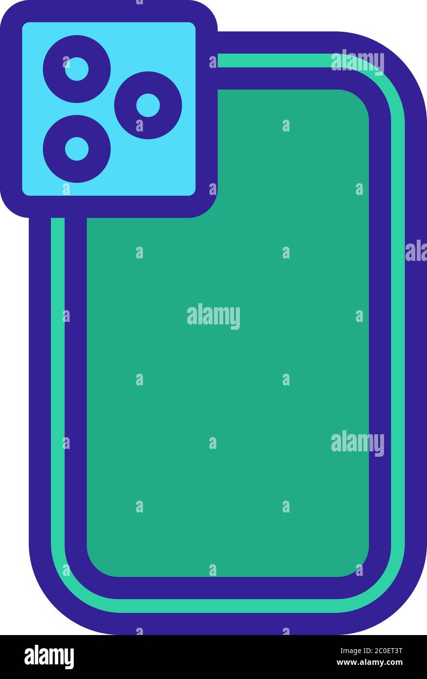 silicon phone case icon vector outline illustration Stock Vector Image