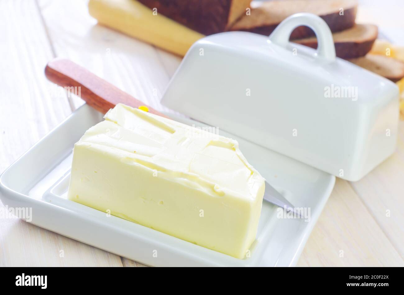 butter and bread Stock Photo Alamy