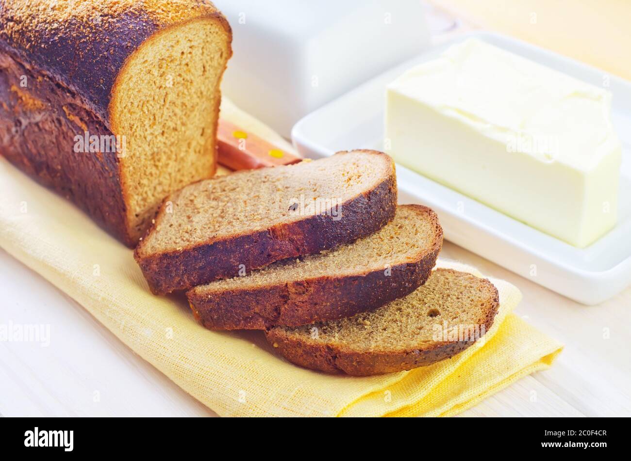 butter and bread Stock Photo Alamy