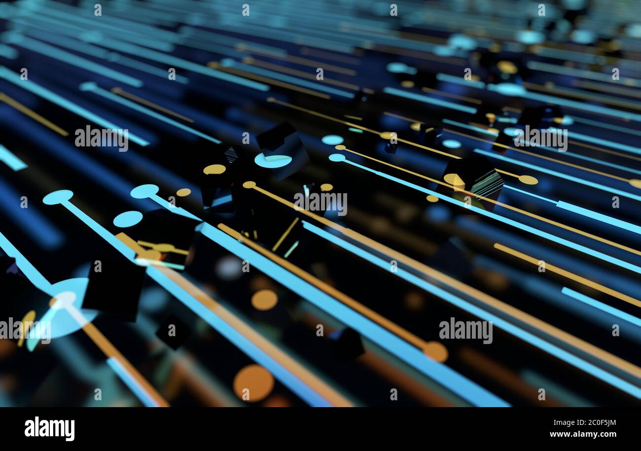 Technology big data network connection Stock Photo