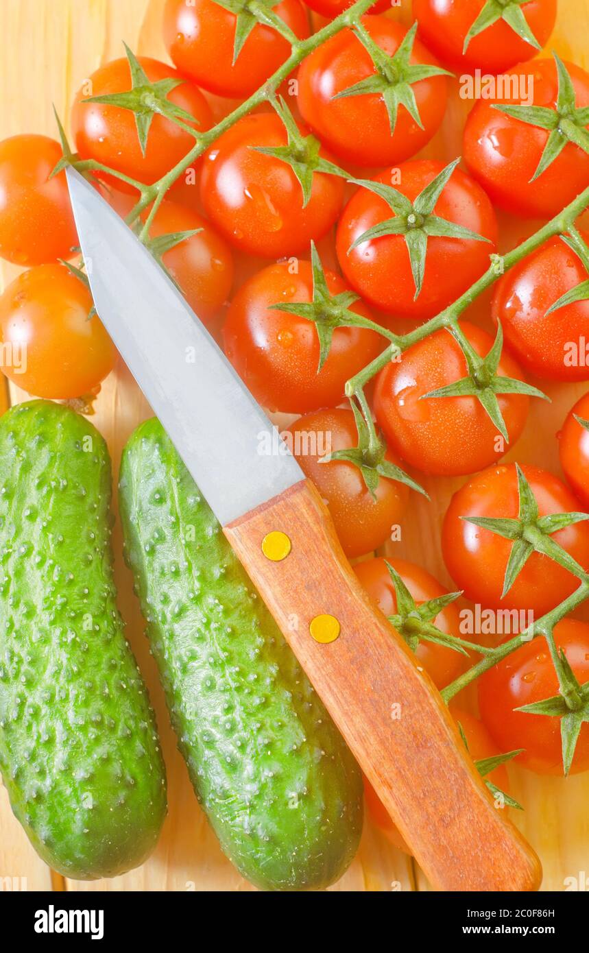 cucumber and tomato Stock Photo Alamy