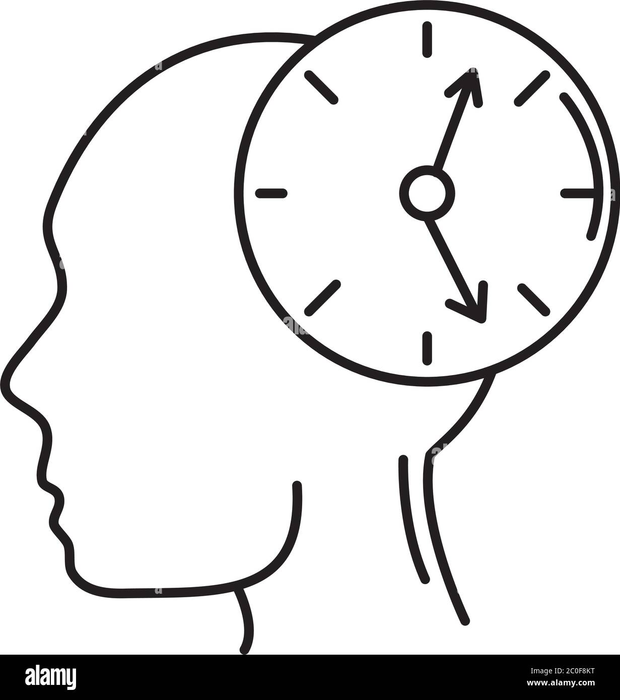 alzheimer disease, person in profile, clock time confusion, decreased