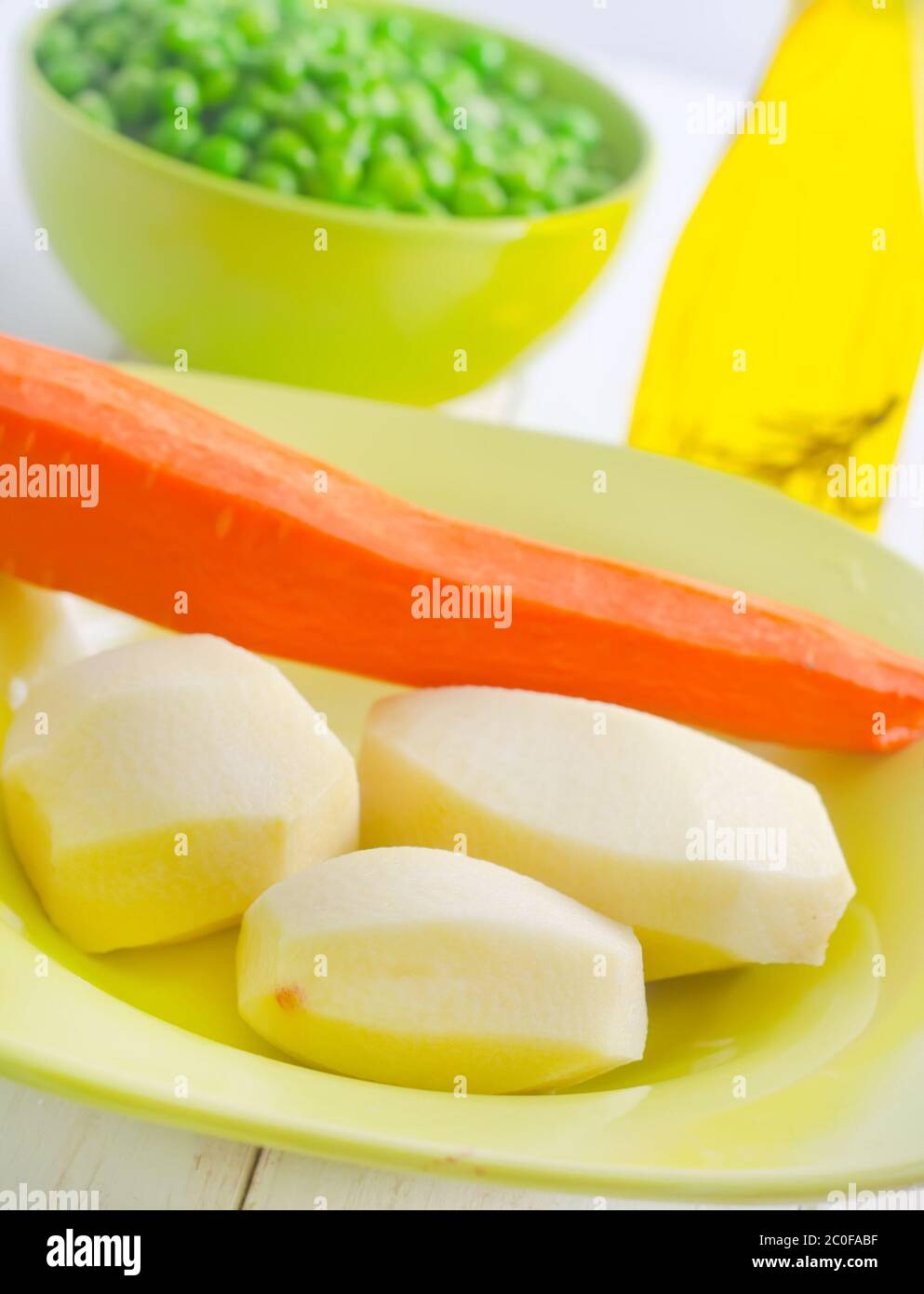 Fresh vegetables, raw potato and carrot Stock Photo Alamy