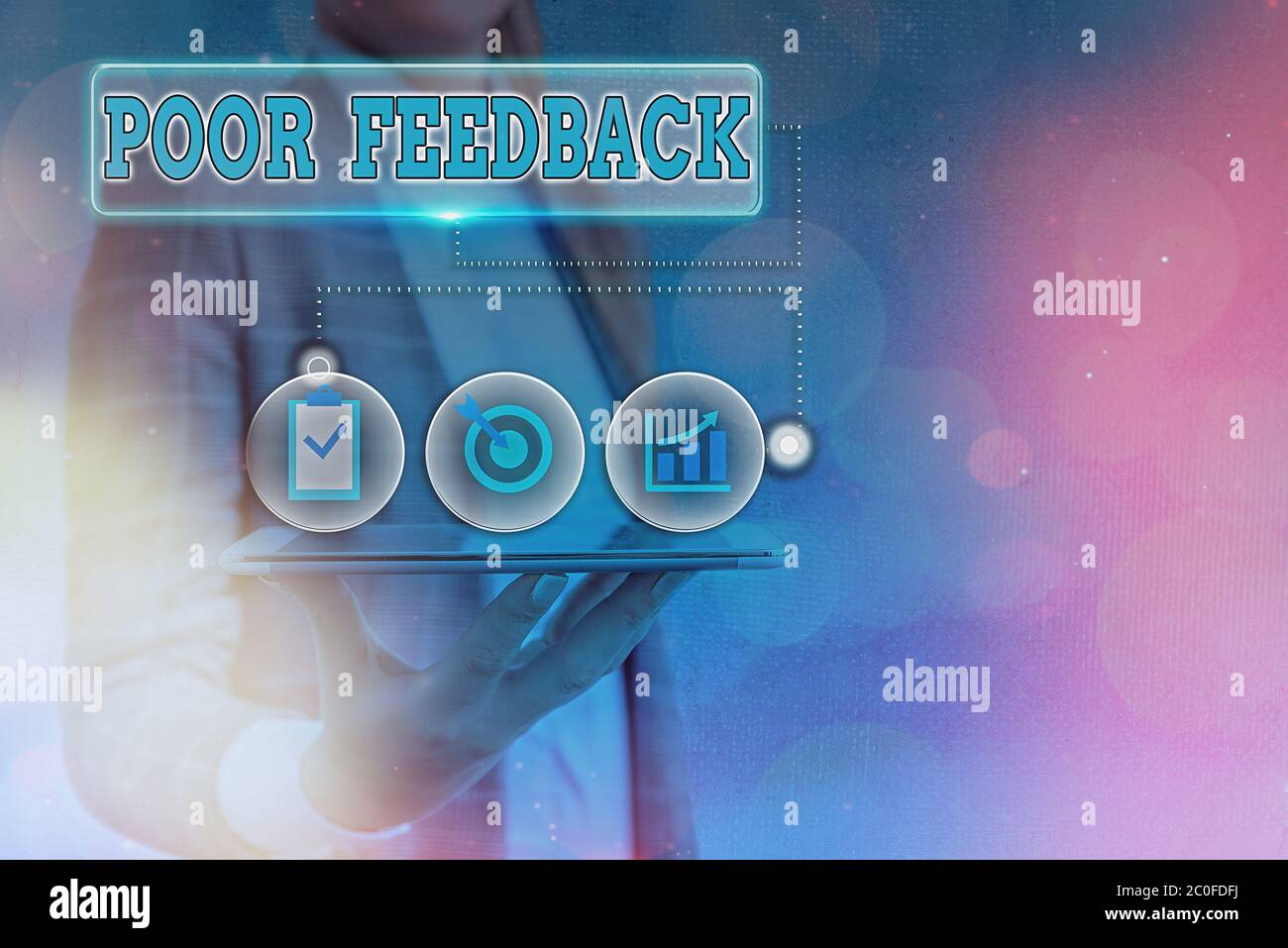 Error Feedback Sign Text sign showing Poor Feedback. Business photo text lowgraded ...
