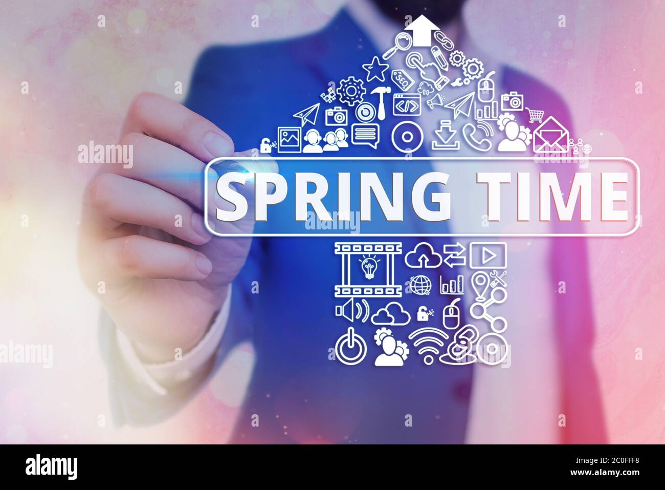 Handwriting text writing Spring Time. Conceptual photo temperate season ...