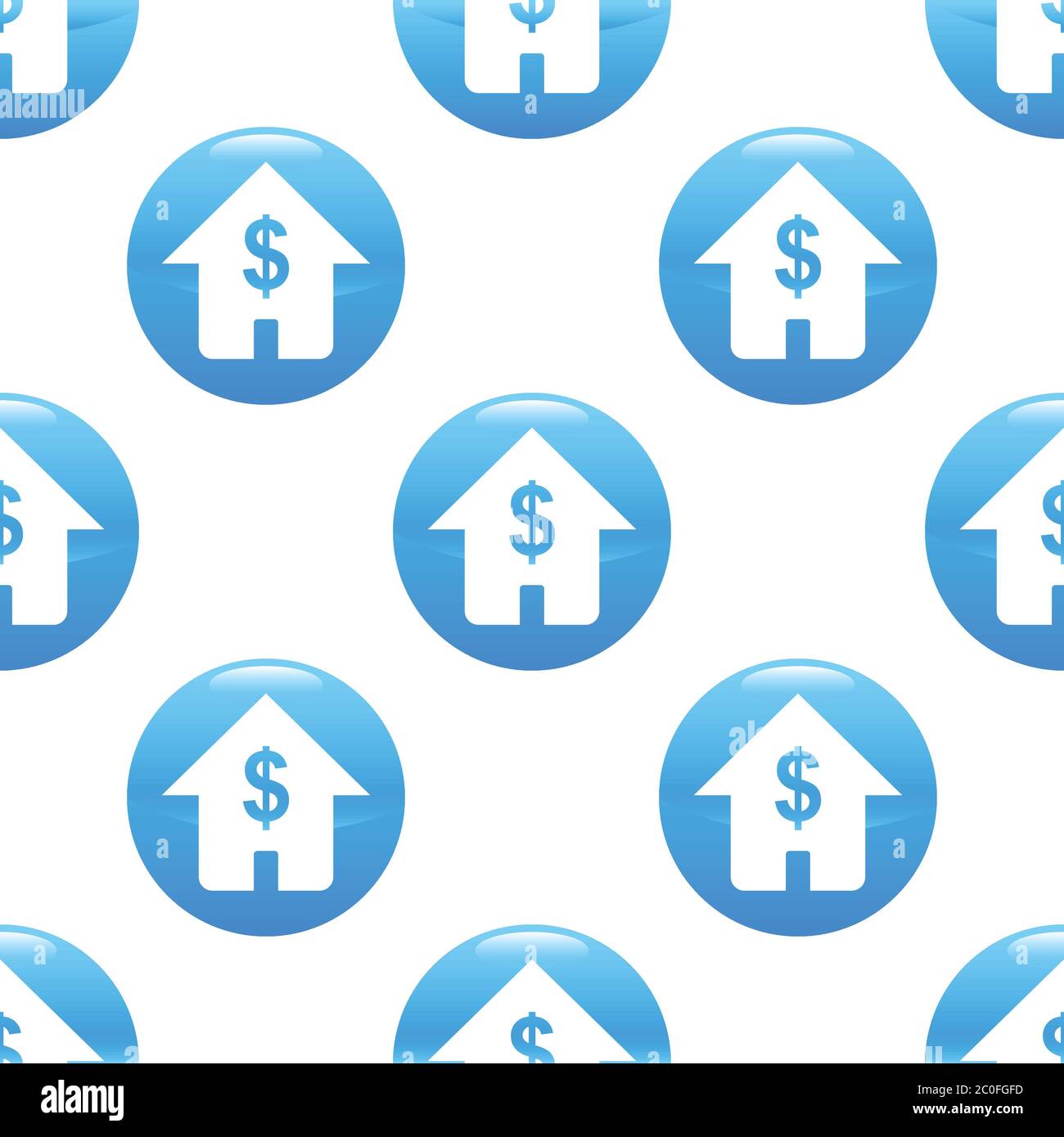 House with dollar sign pattern Stock Photo