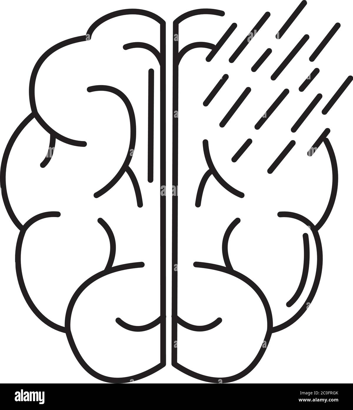 alzheimer disease, memory loss, decrease in mental human ability vector ...