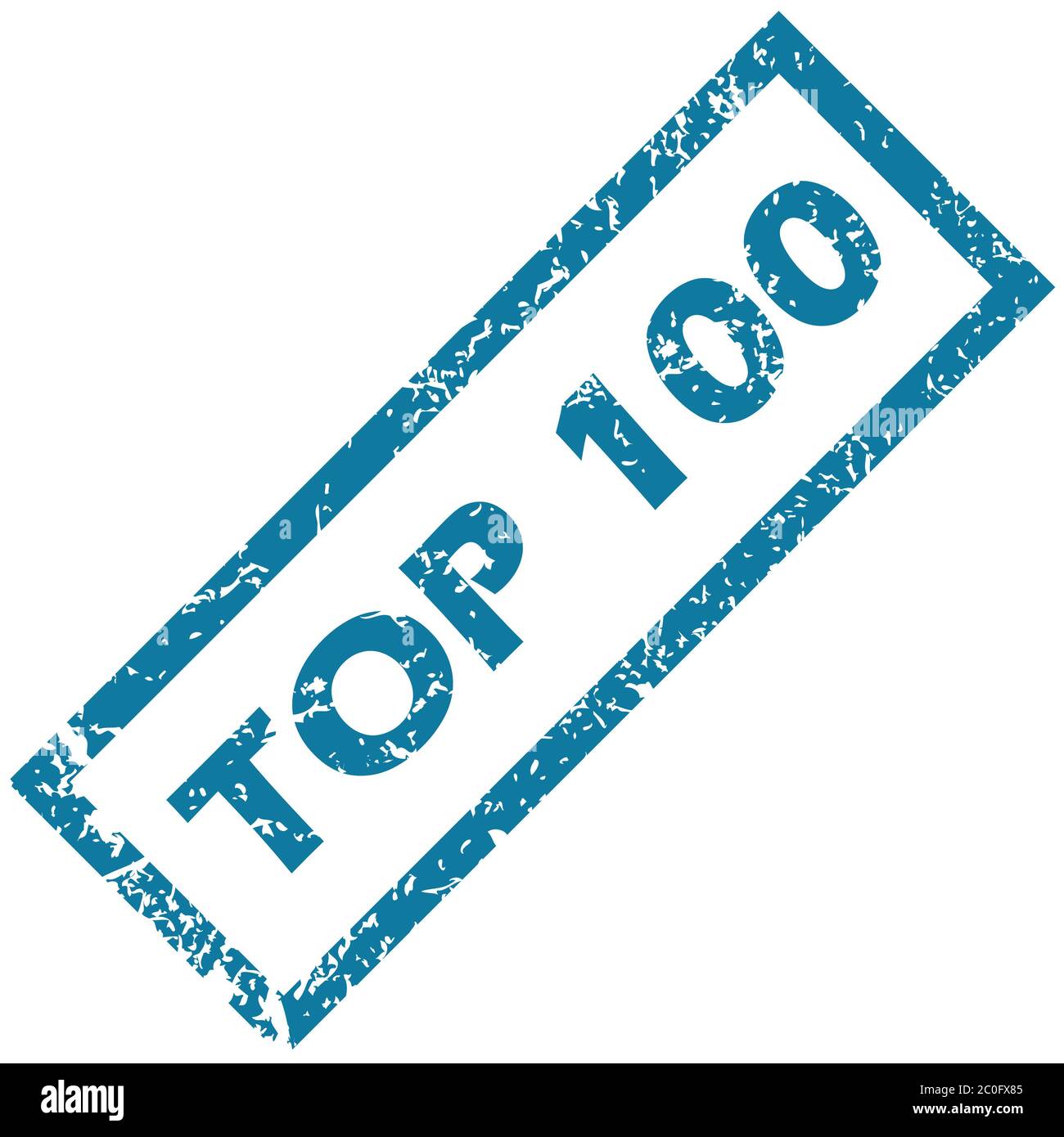 Rubber stamp TOP 100 Stock Photo