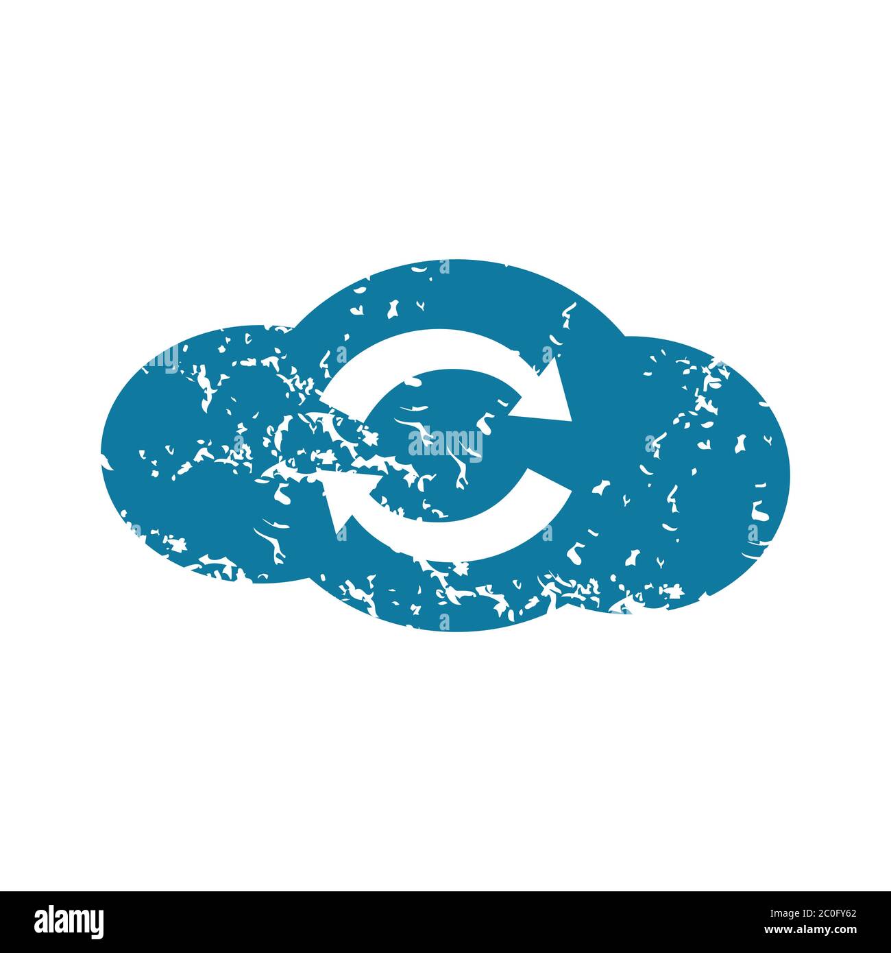 Grunge cloud exchange icon Stock Photo