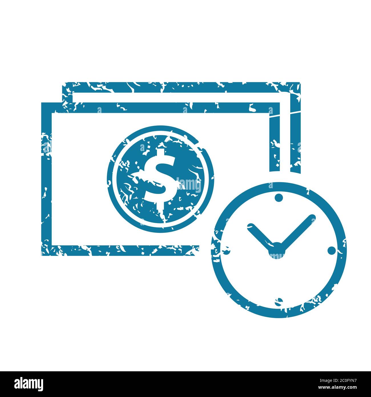 Grunge deal time icon Stock Photo - Alamy