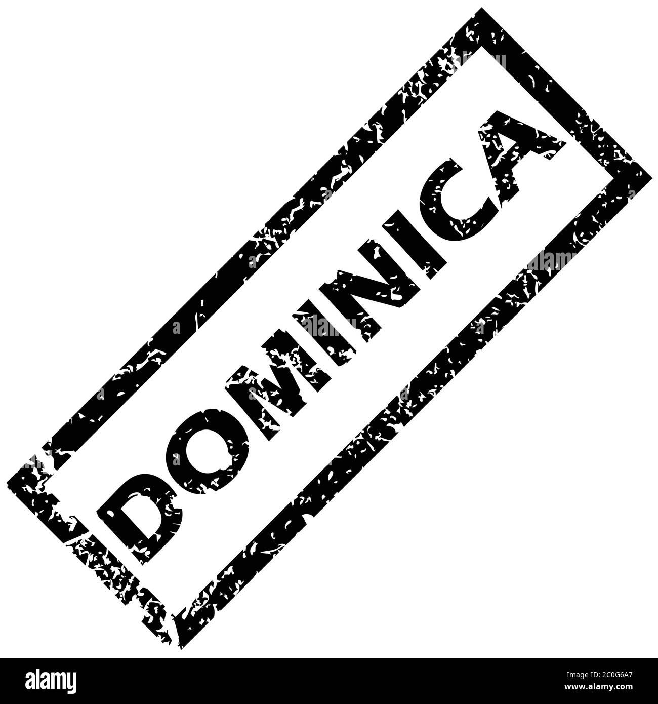 DOMINICA rubber stamp Stock Photo Alamy
