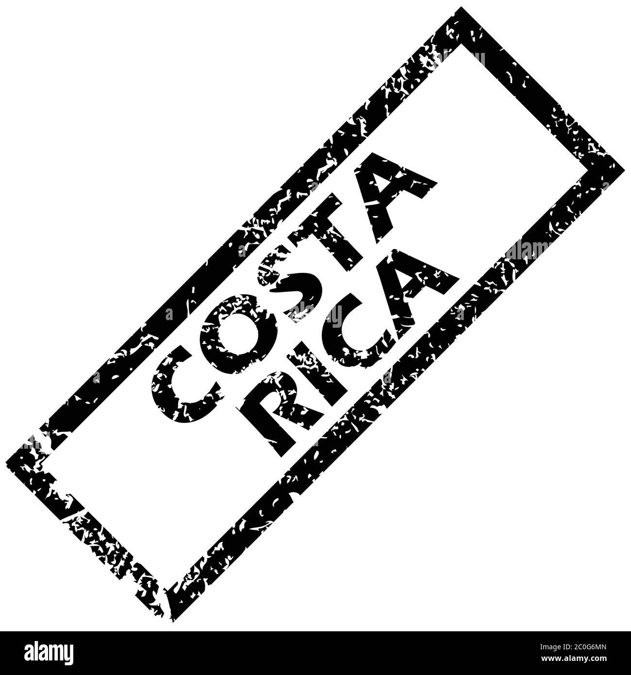 COSTA RICA rubber stamp Stock Photo