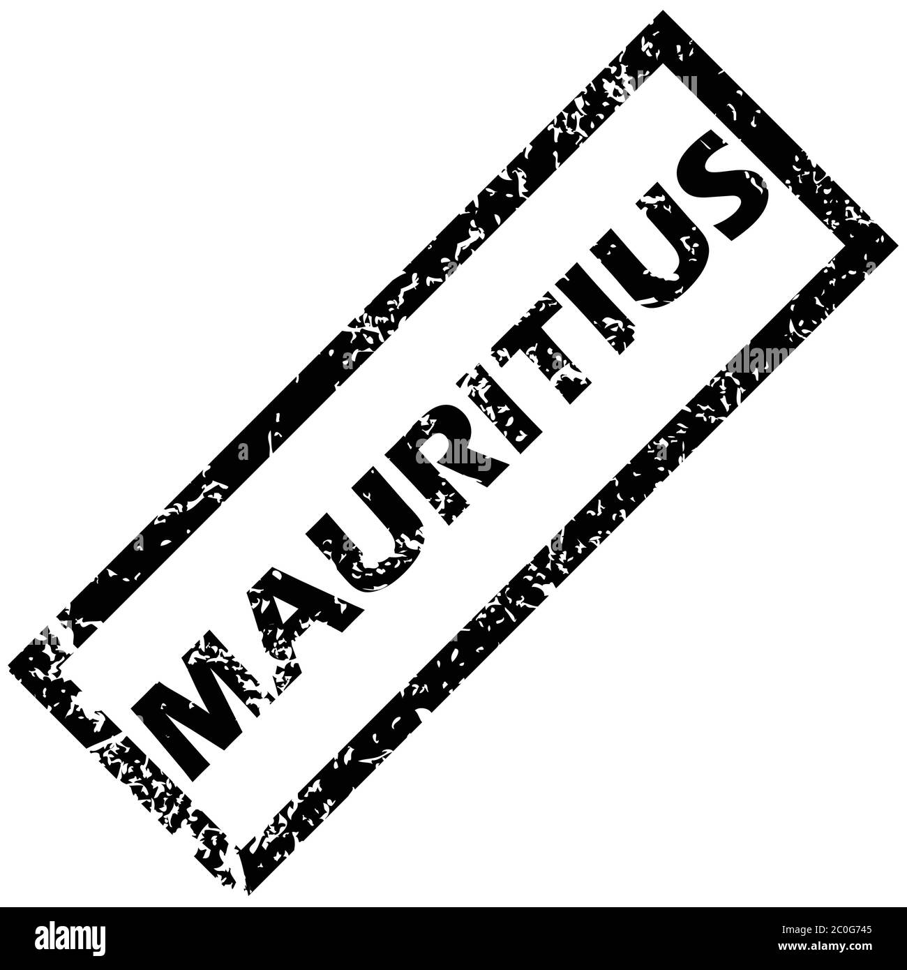 MAURITIUS rubber stamp Stock Photo
