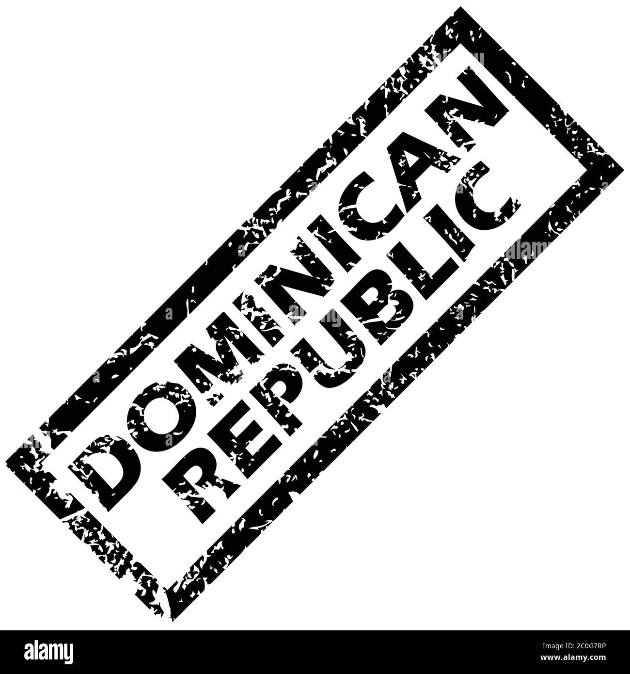 DOMINICAN REPUBLIC rubber stamp Stock Photo Alamy