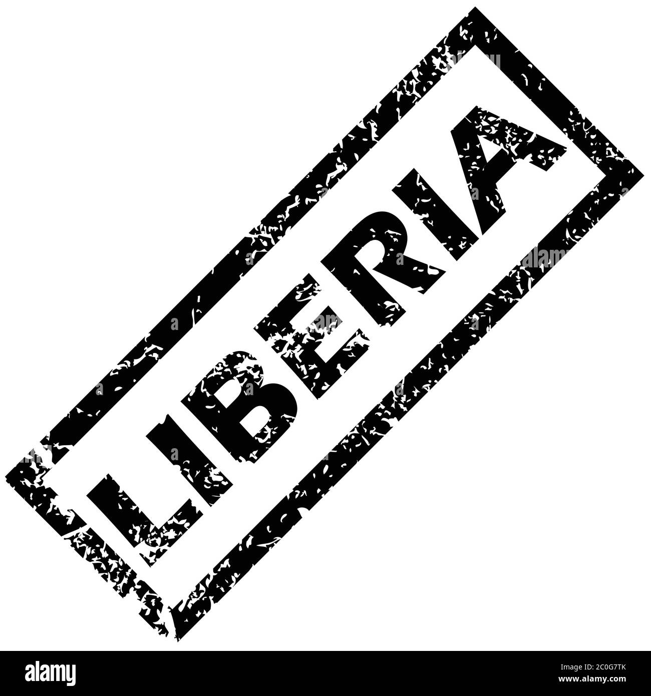 LIBERIA rubber stamp Stock Photo