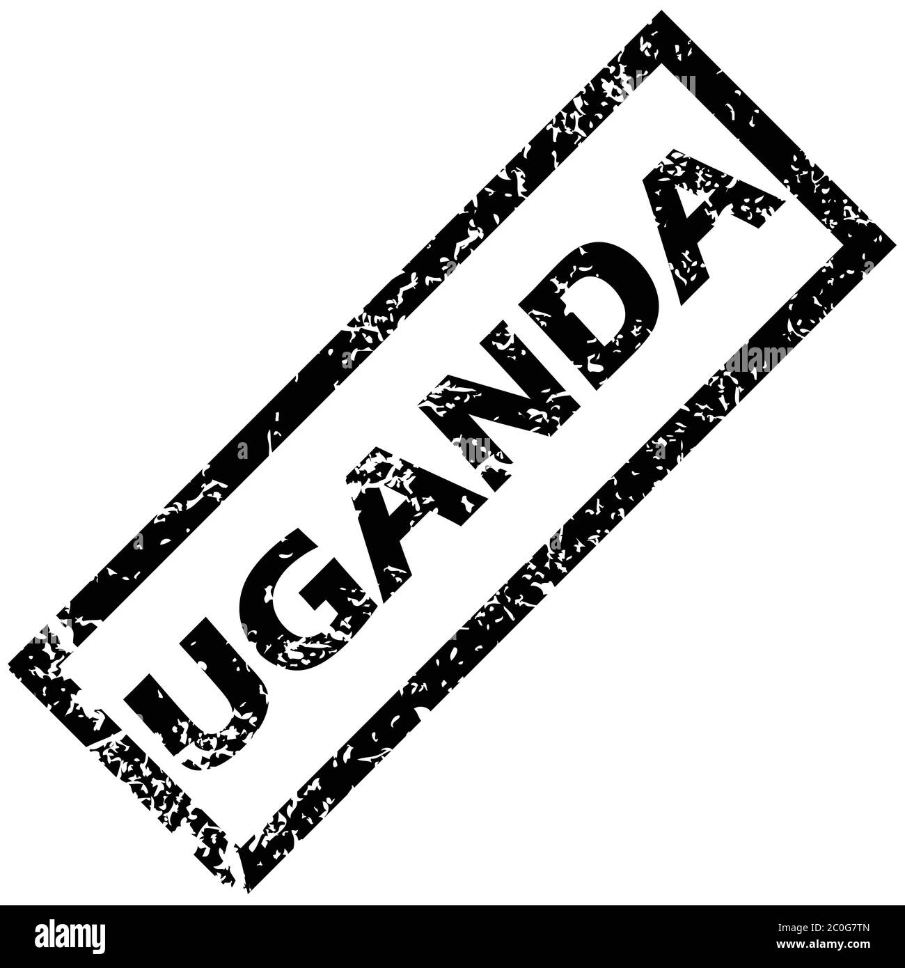 UGANDA stamp Stock Photo