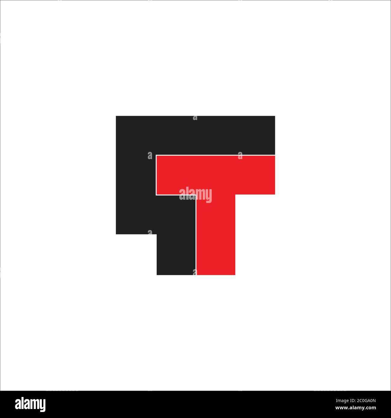 letter ct square geometric colorful design logo vector Stock Vector