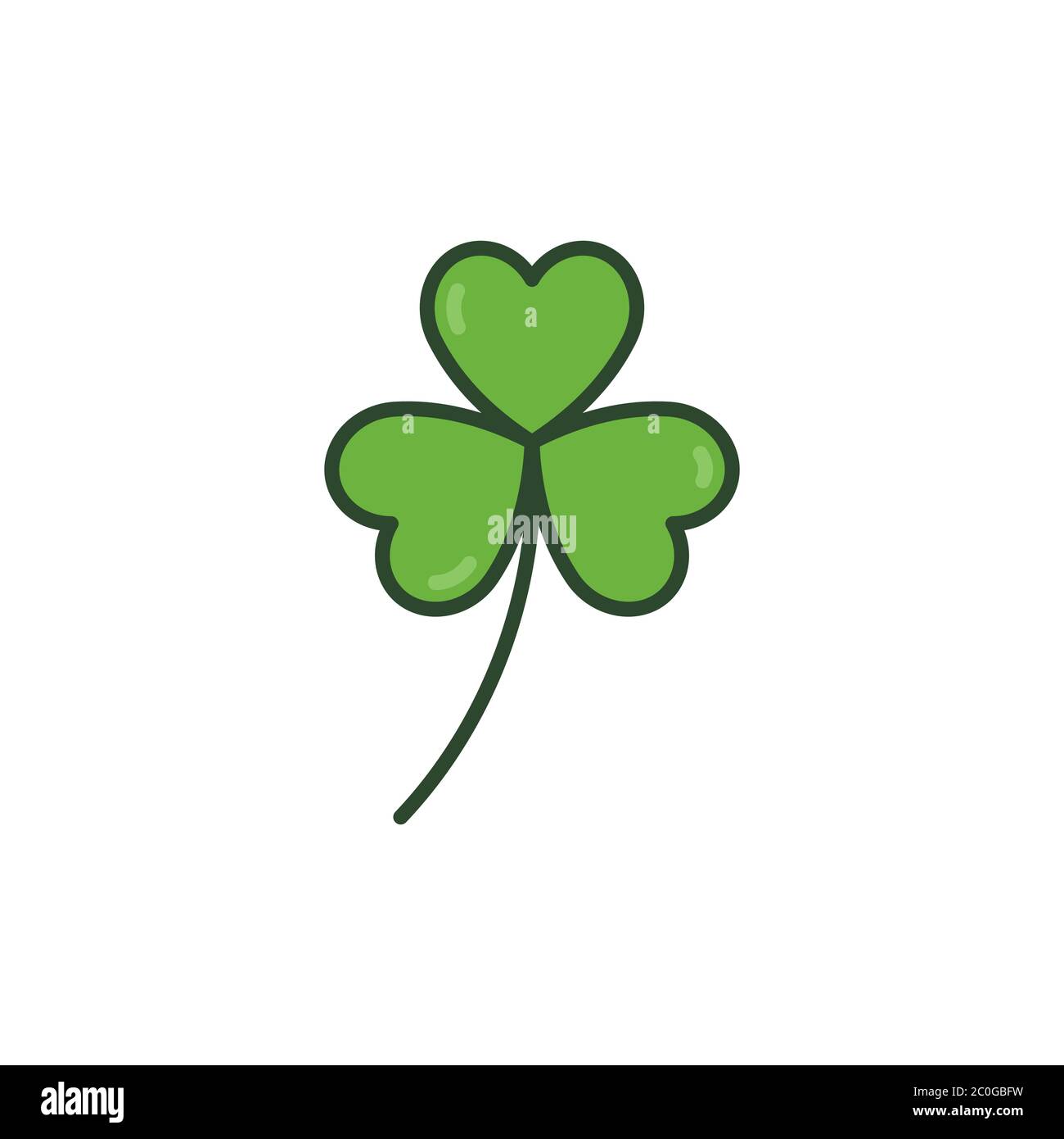 Leaf clover vector icon symbol isolated on white background Stock ...