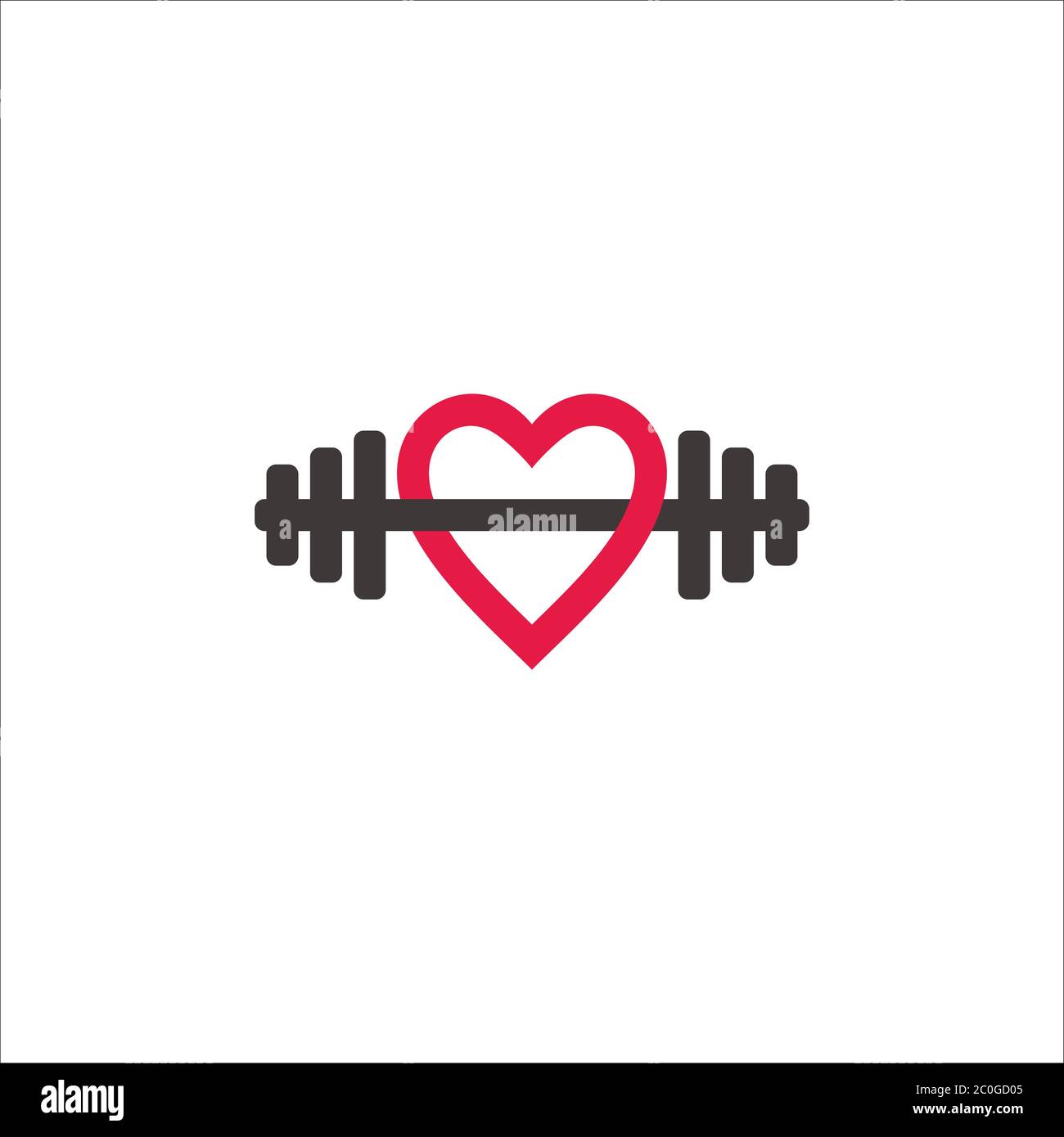 love fitness healthy sport symbol logo vector Stock Vector Image & Art -  Alamy