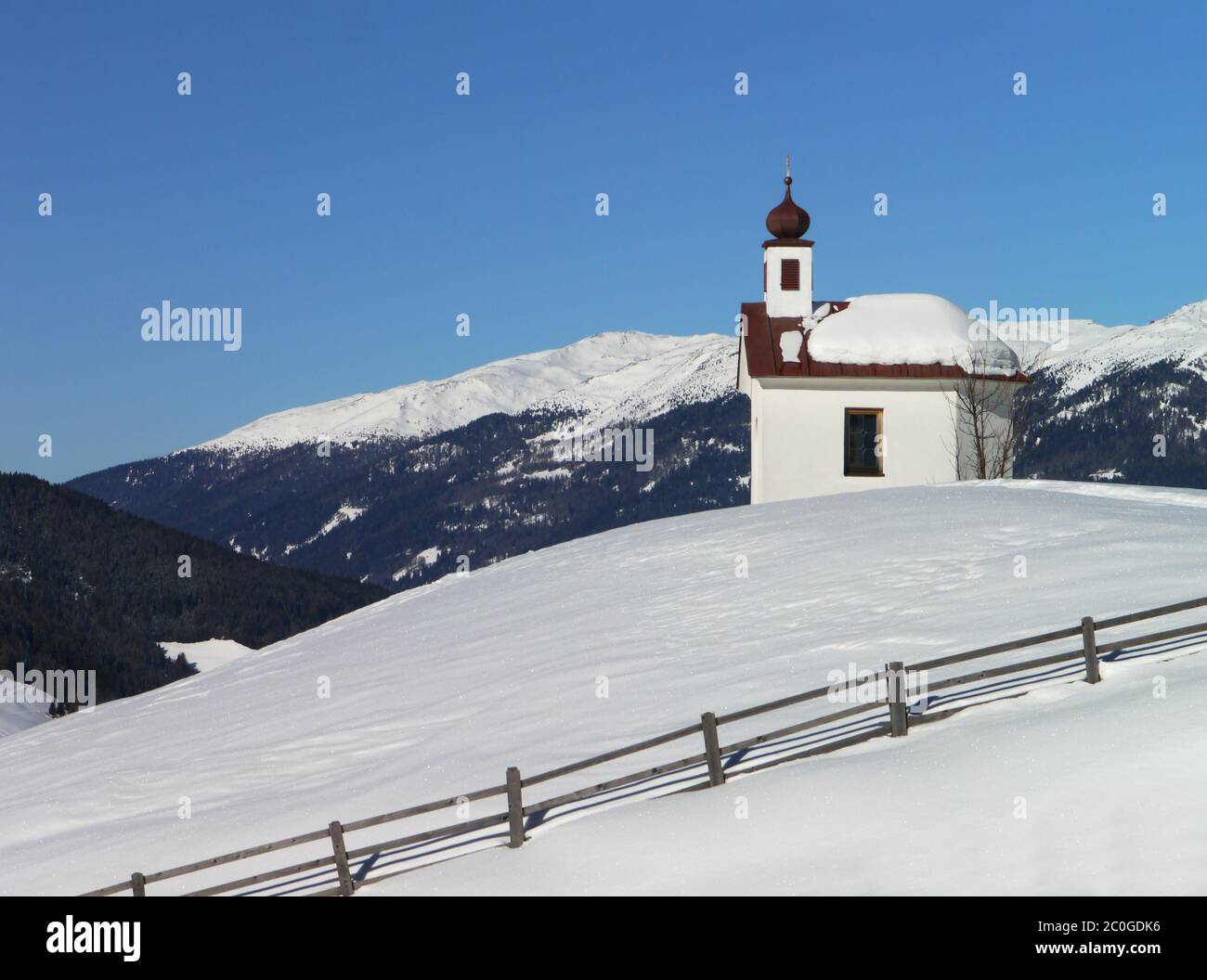 Chapel in the Tyrolean Alps in Kartitsch Stock Photo