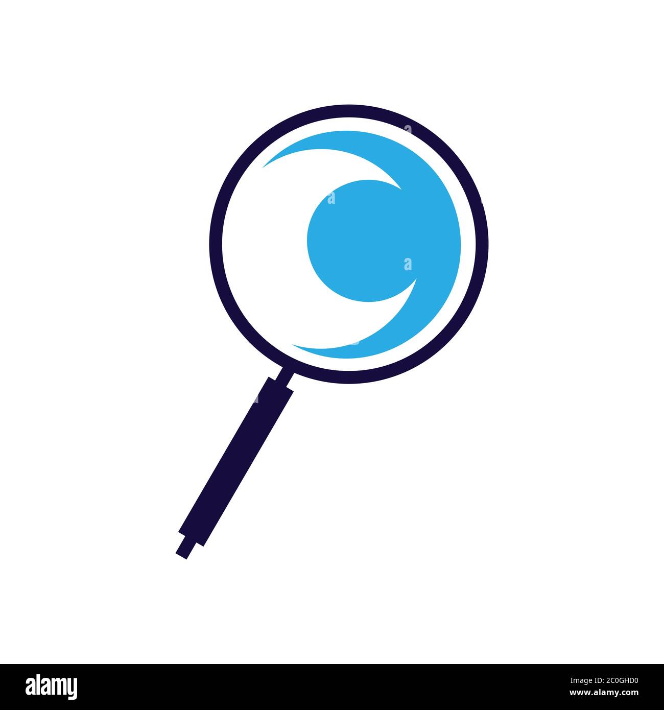 search glass eye people vector Stock Vector