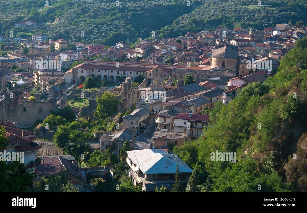 Soriano Calabro, a small town at the foot of the Sila in Calabria Stock Photo