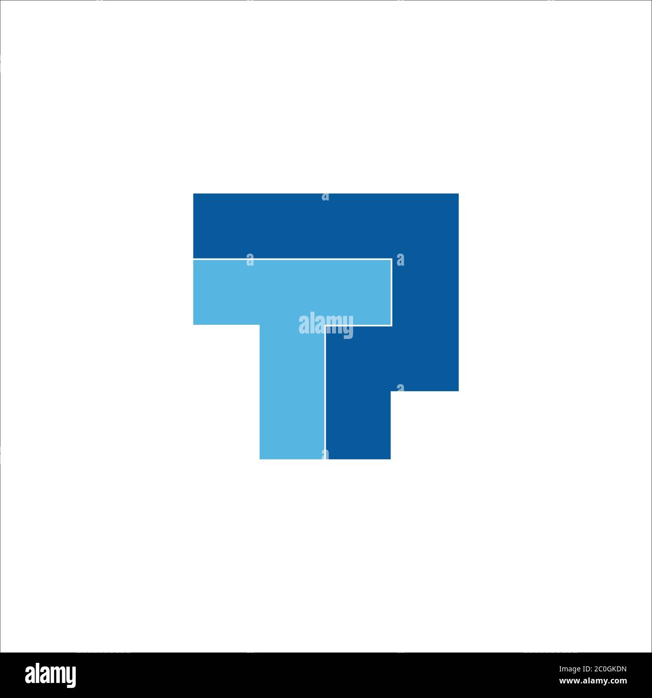 letter tp square geometric colorful design logo vector Stock Vector ...