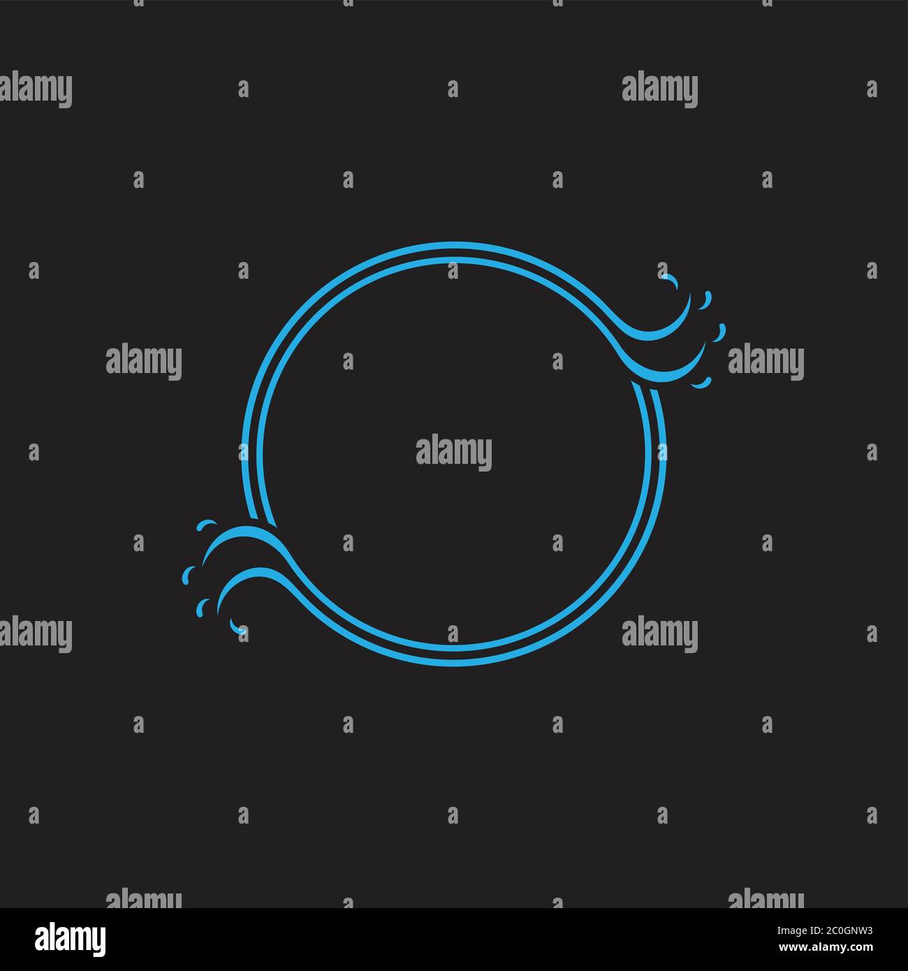 circle motion blue waves round design symbol logo vector Stock Vector ...
