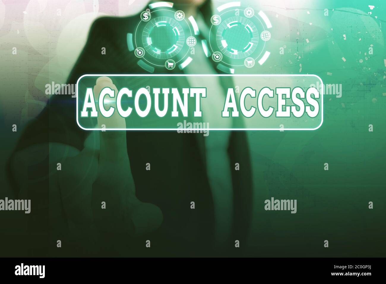 Conceptual hand writing showing Account Access. Concept meaning full privilege for the owners to manage their an individualal data Stock Photo