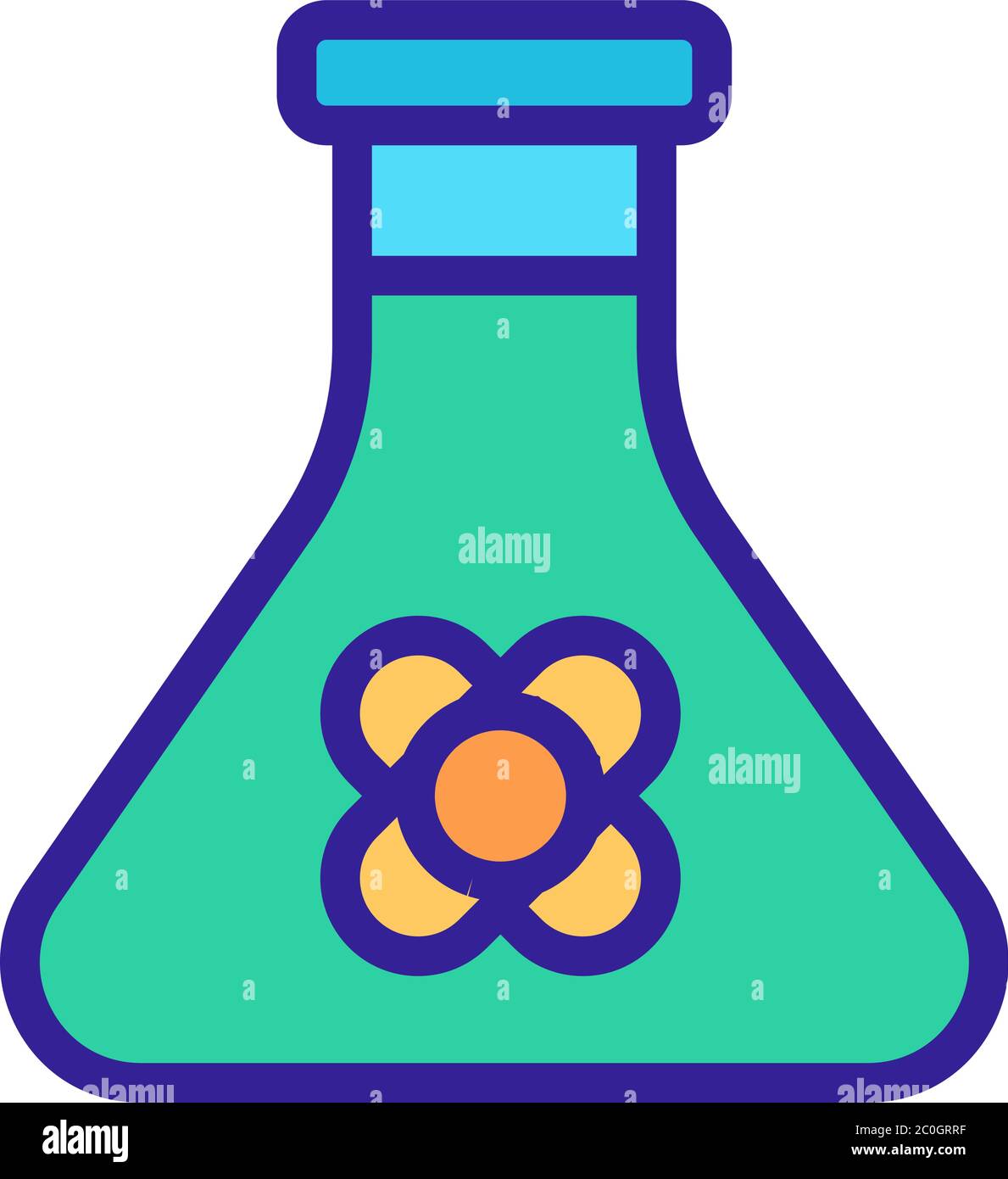 canola serum in flask icon vector outline illustration Stock Vector ...