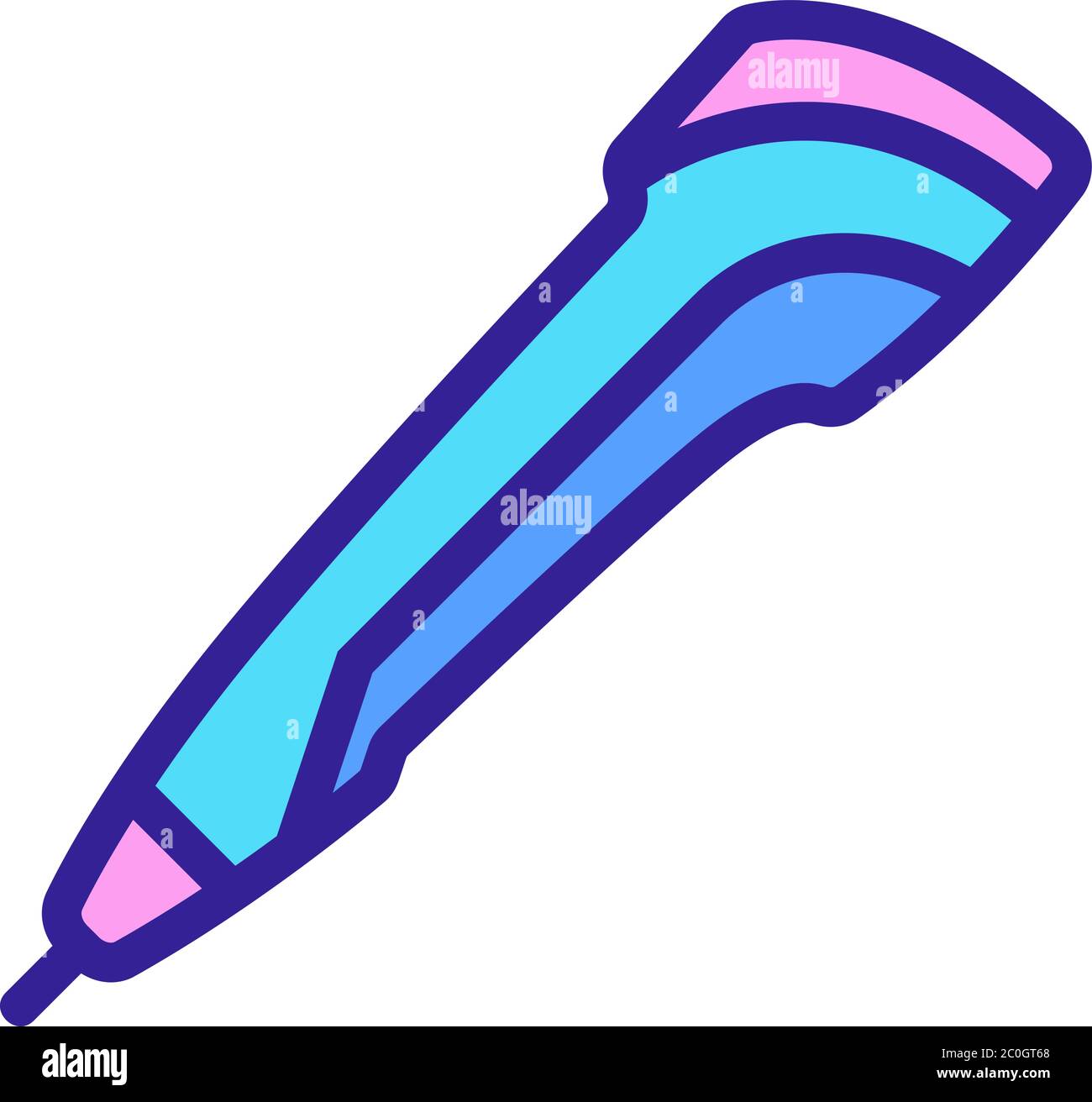 3d pen stationery device icon vector outline illustration Stock Vector ...