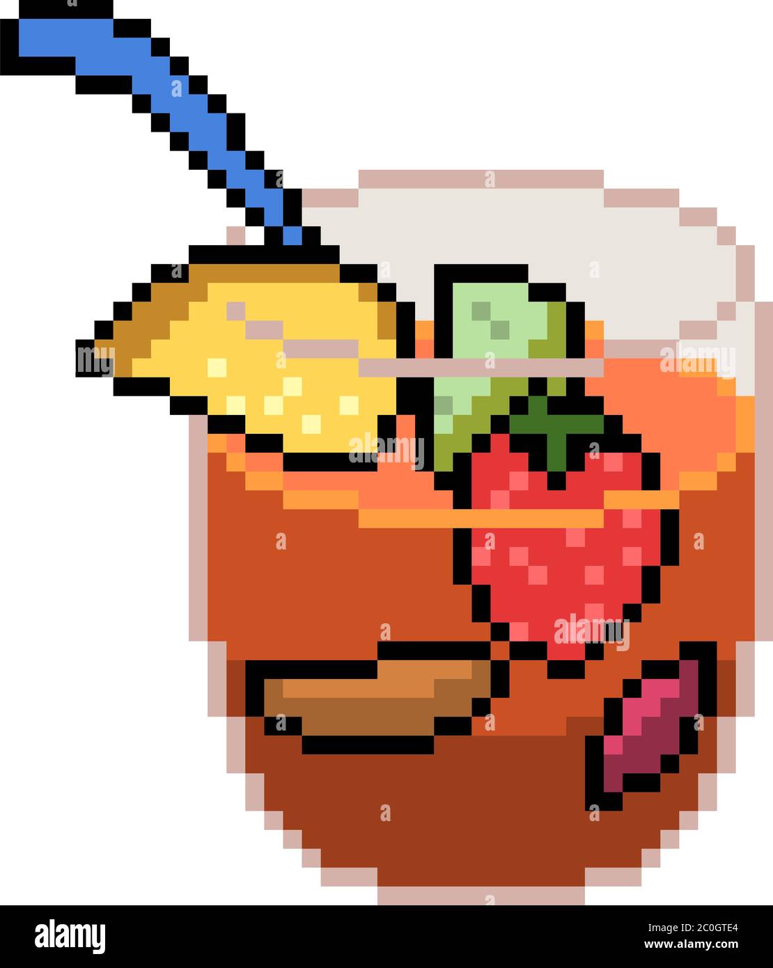 vector pixel art juice jelly isolated cartoon Stock Vector Image & Art