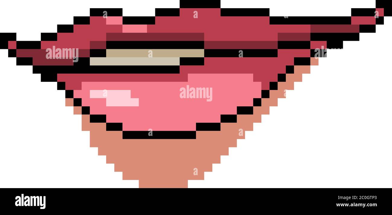 Lips Pixel Art Stock Illustration 507109480