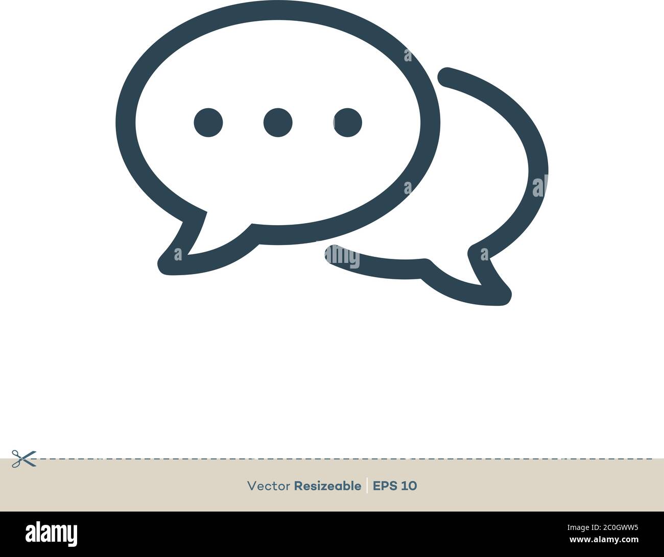 Chat Speech Bubble Icon Vector Logo Template Illustration Design ...