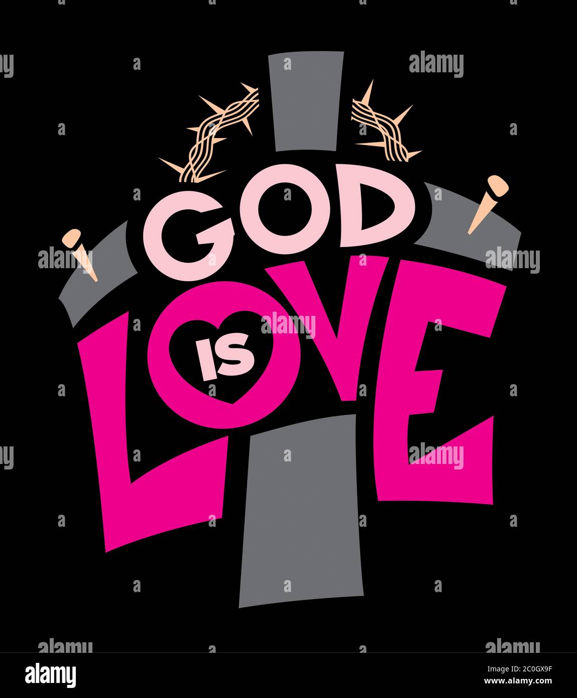 God Is Love Illustration Stock Photo Alamy