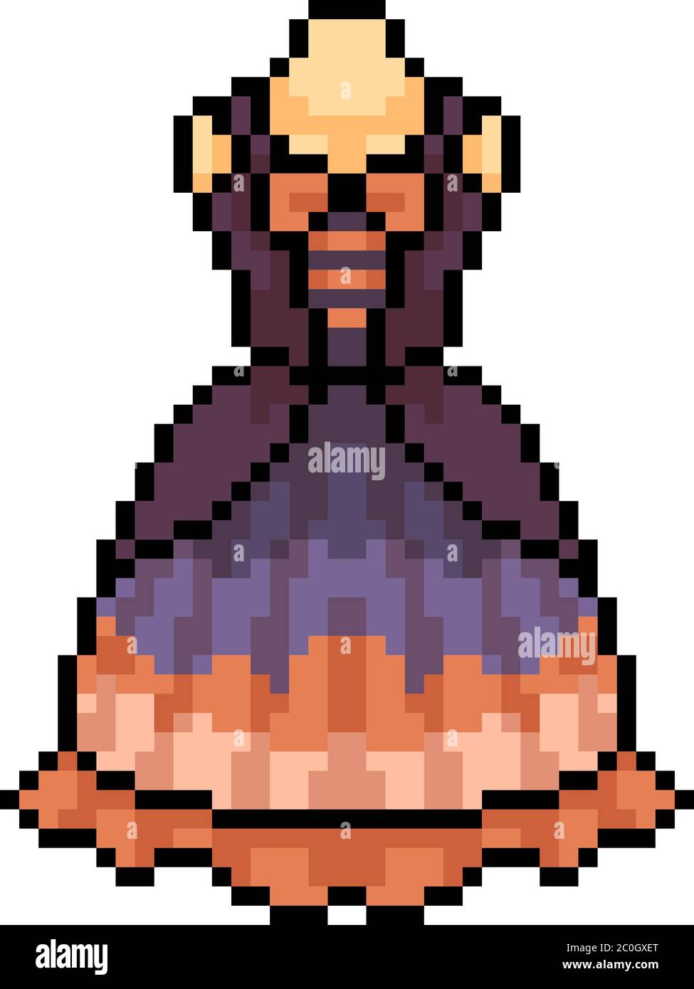 vector pixel art female dress isolated cartoon Stock Vector Image & Art