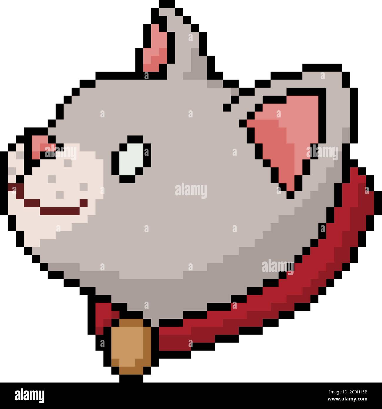 vector pixel art fat cat isolated Stock Vector Image & Art - Alamy