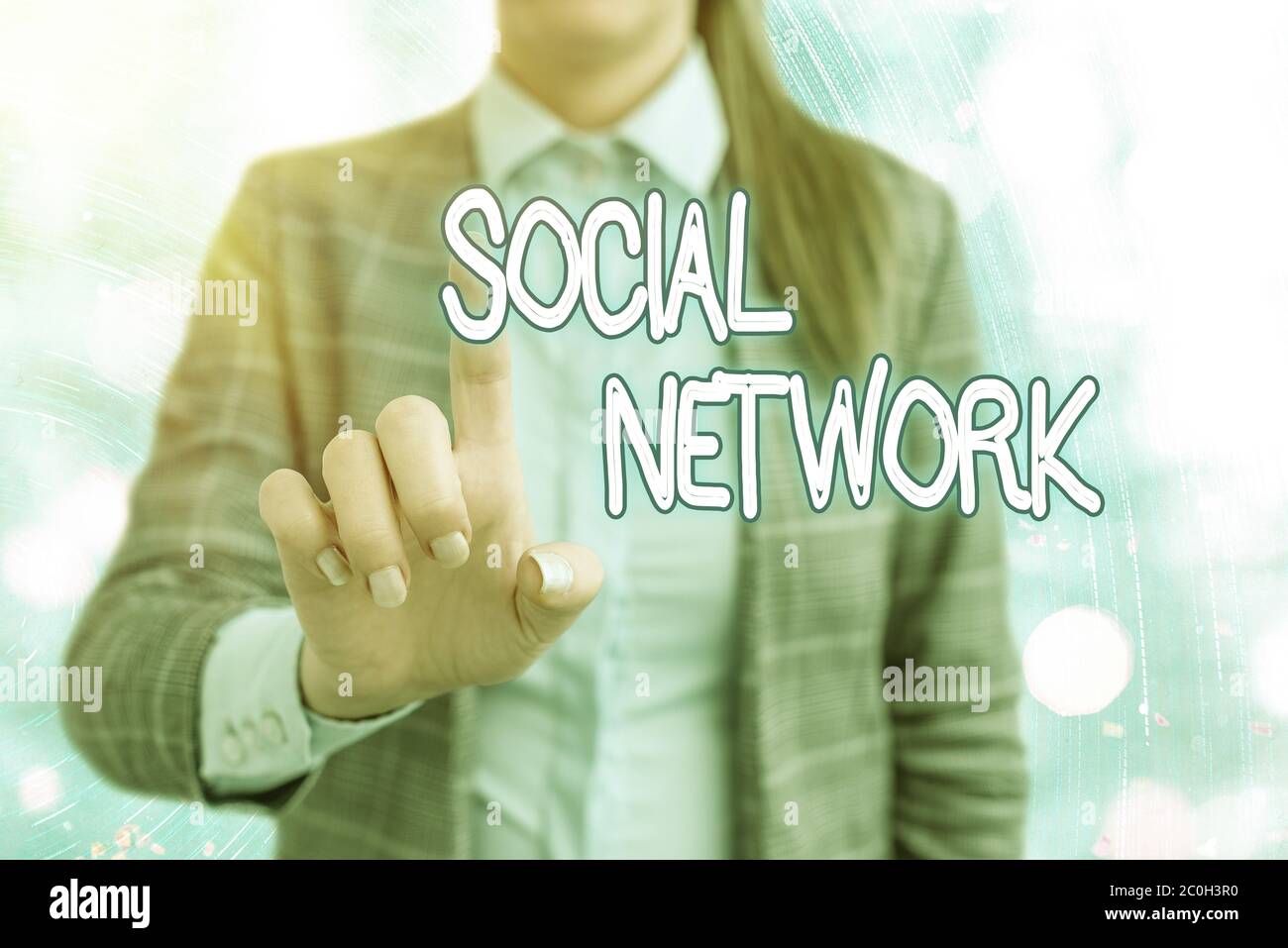 Handwriting text writing Social Network. Conceptual photo a framework of individual linked by interan individualal relationship Stock Photo