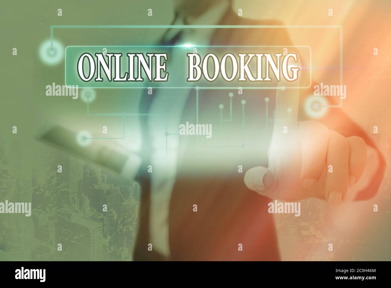 Text sign showing Online Booking. Business photo text allows consumers ...