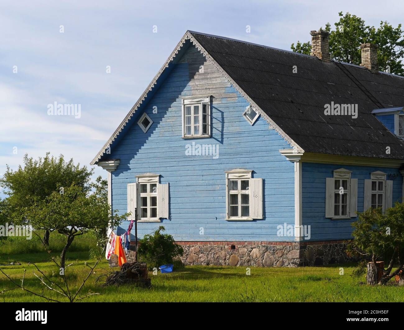 wooden house in Kabli, Estonia Stock Photo Alamy