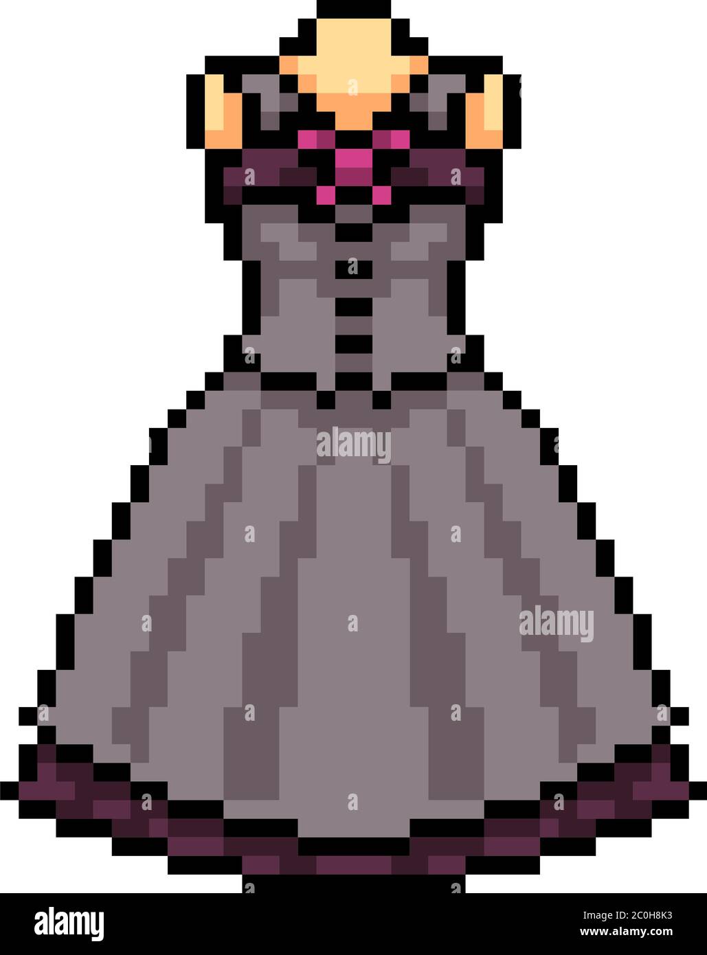 vector pixel art female dress isolated cartoon Stock Vector Image & Art