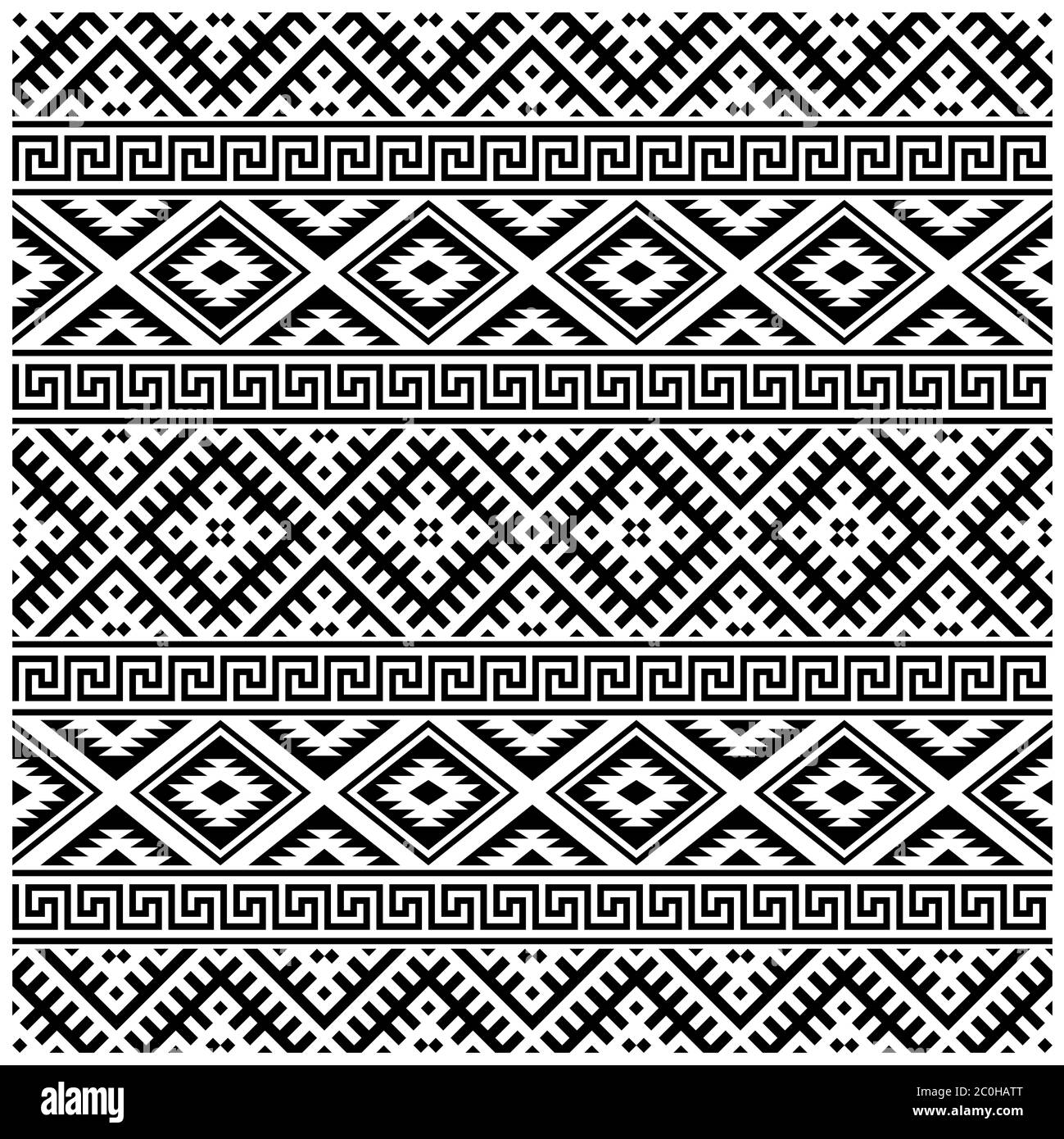 Fabric Ethnic seamless geometric pattern, traditional tribal motifs in ...