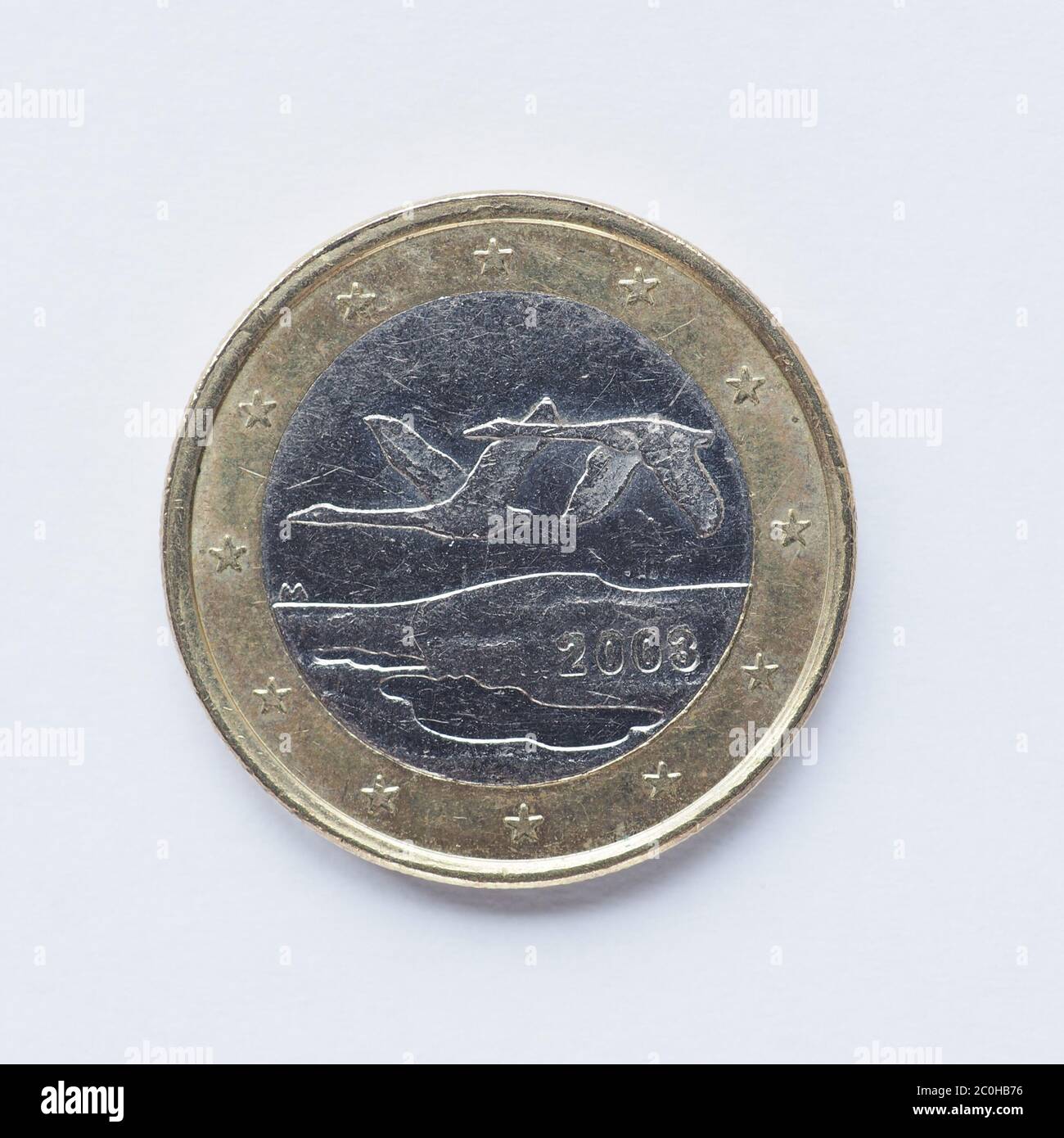 Finnish 1 Euro coin Stock Photo - Alamy