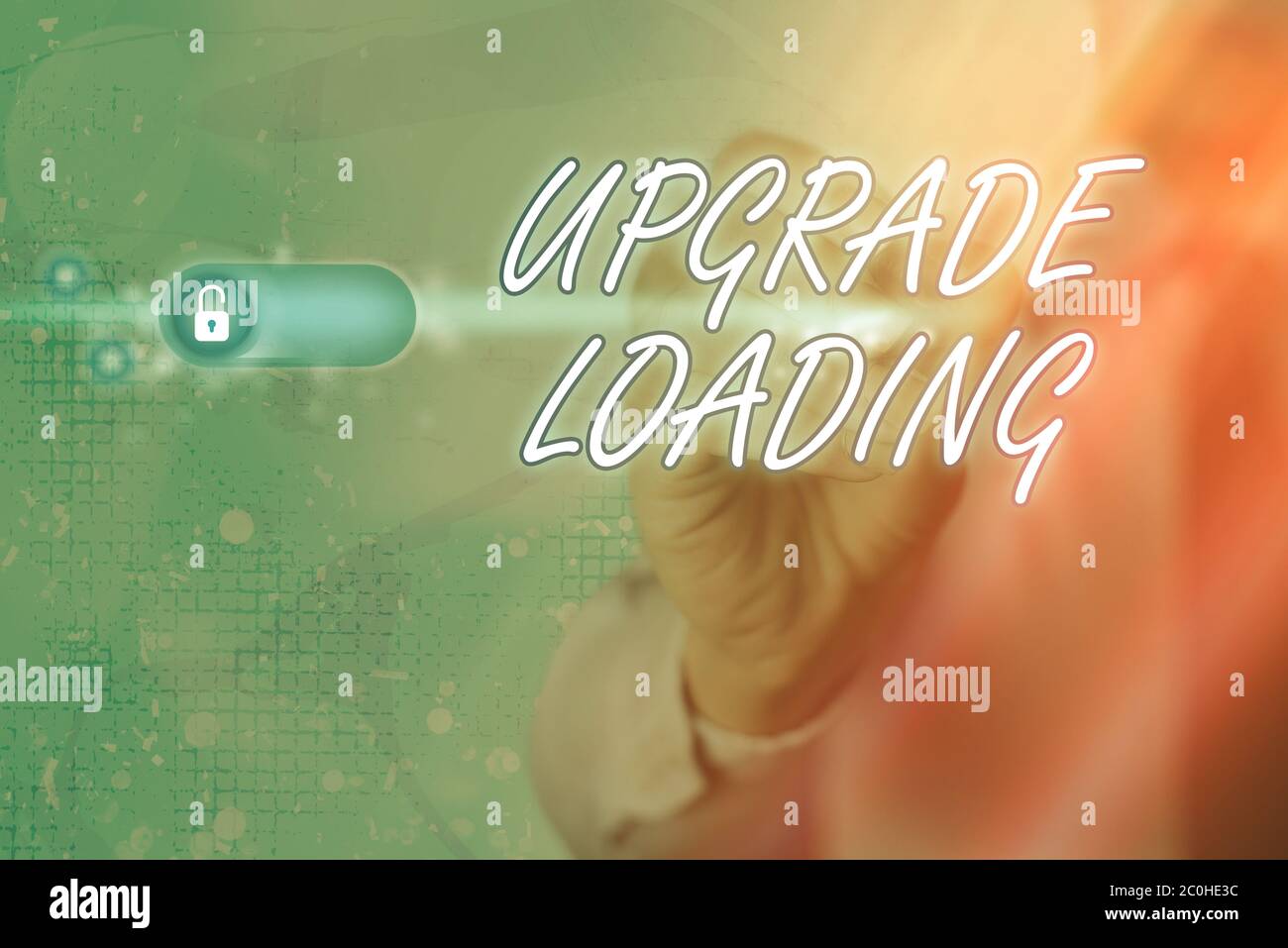 Writing note showing Upgrade Loading. Business concept for advancement ...
