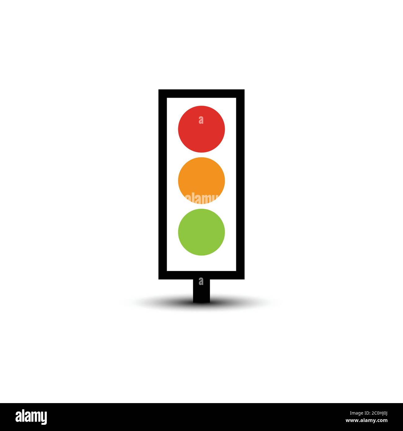 Traffic light flat icon. Design vector illustration Stock Vector